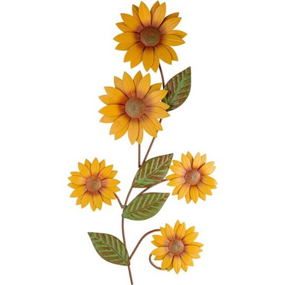 Metal sunflower wall decor 25 Inches for indoors and outdoors